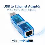 USB to RJ45 Ethernet Adaptör 10/100 Mbps LAN Kartı