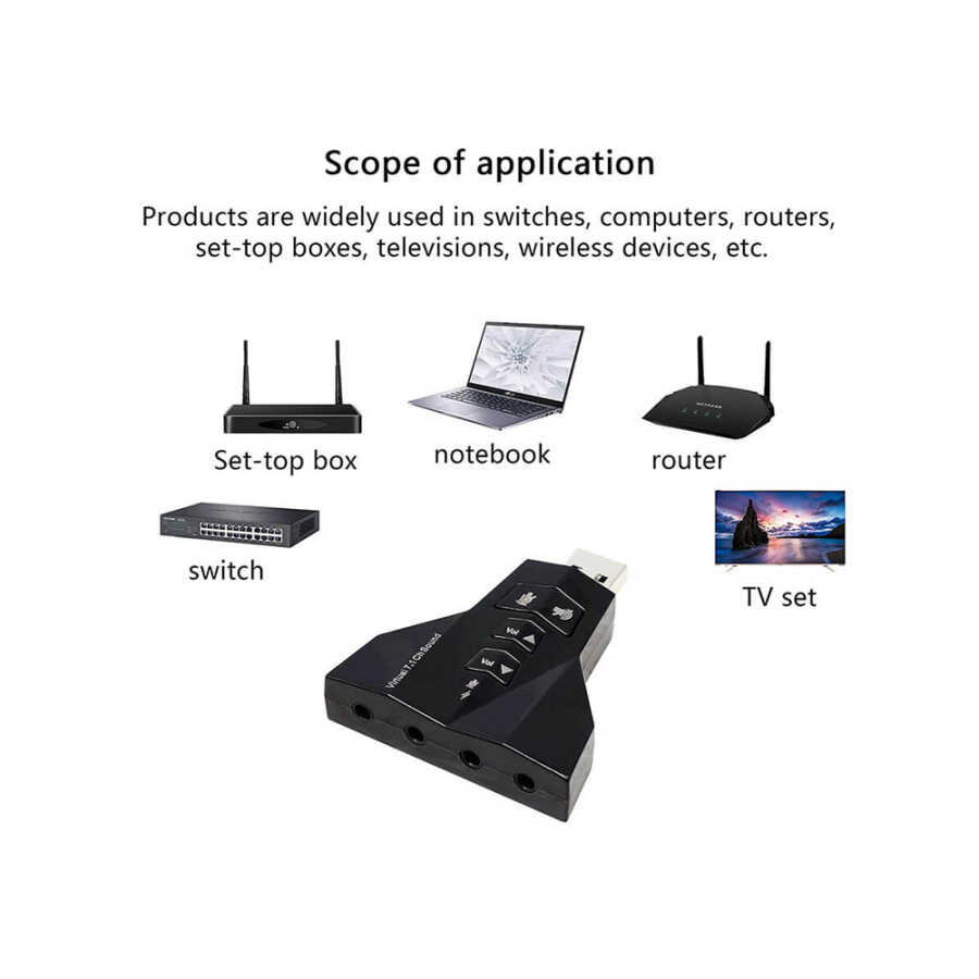 7.1 Virtual Sound 3D Usb Ses Kartı