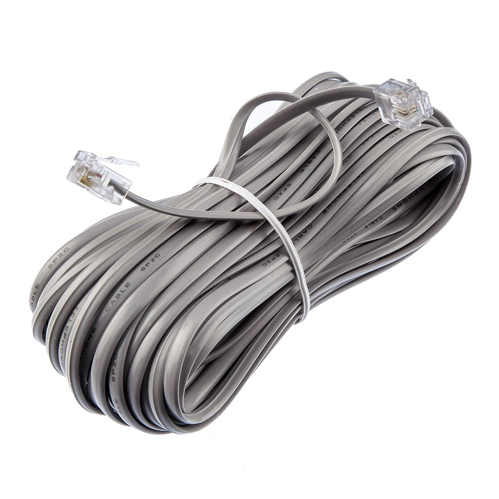Telefon Kablosu 5 Metre Jacklı Rj11 Köken Kablo Adsl Modem Kablo