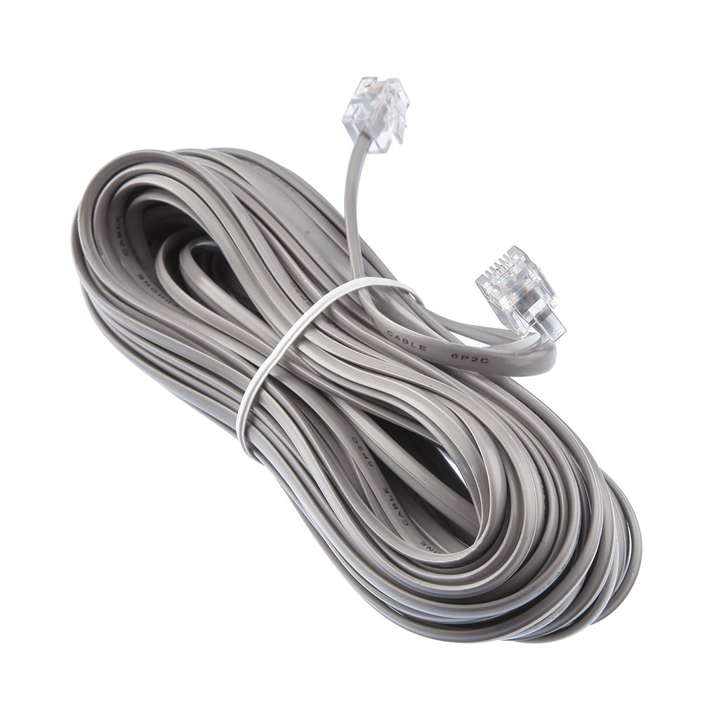 Telefon Kablosu 5 Metre Jacklı Rj11 Köken Kablo Adsl Modem Kablo