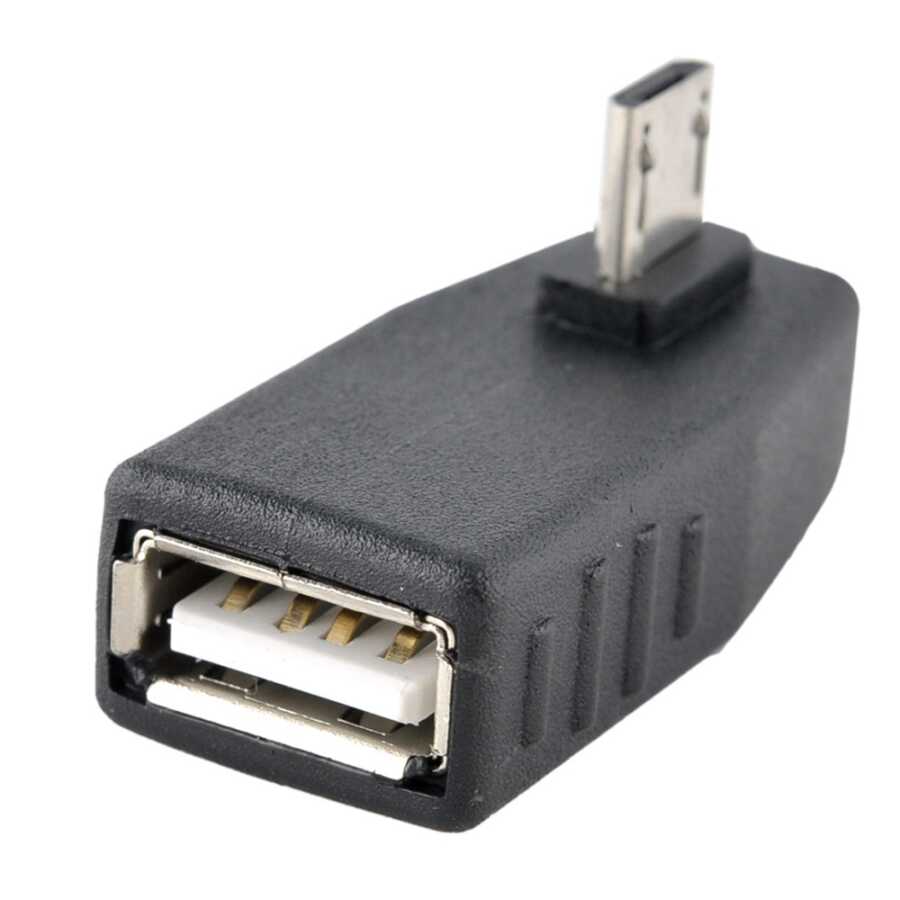 Micro USB OTG Çevirici 90 Derece Samsung Sony LG Xioami Huawei