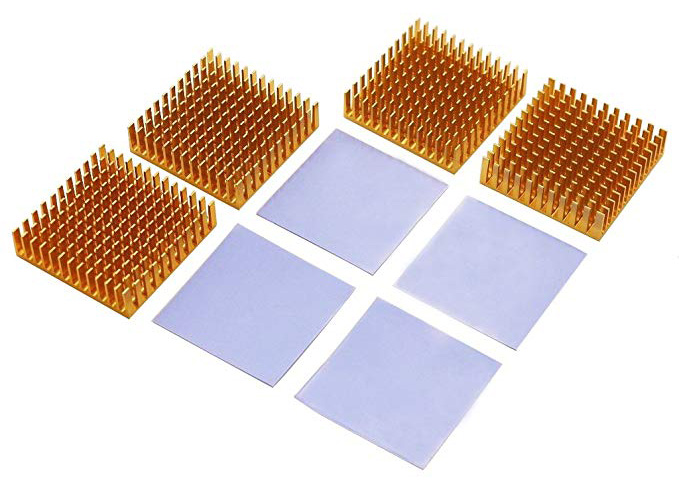 Chipset Cpu Gpu Vga Ram Led Aliminyum Pasif Soğutucu Bakır 35 x 35 x 10 MM