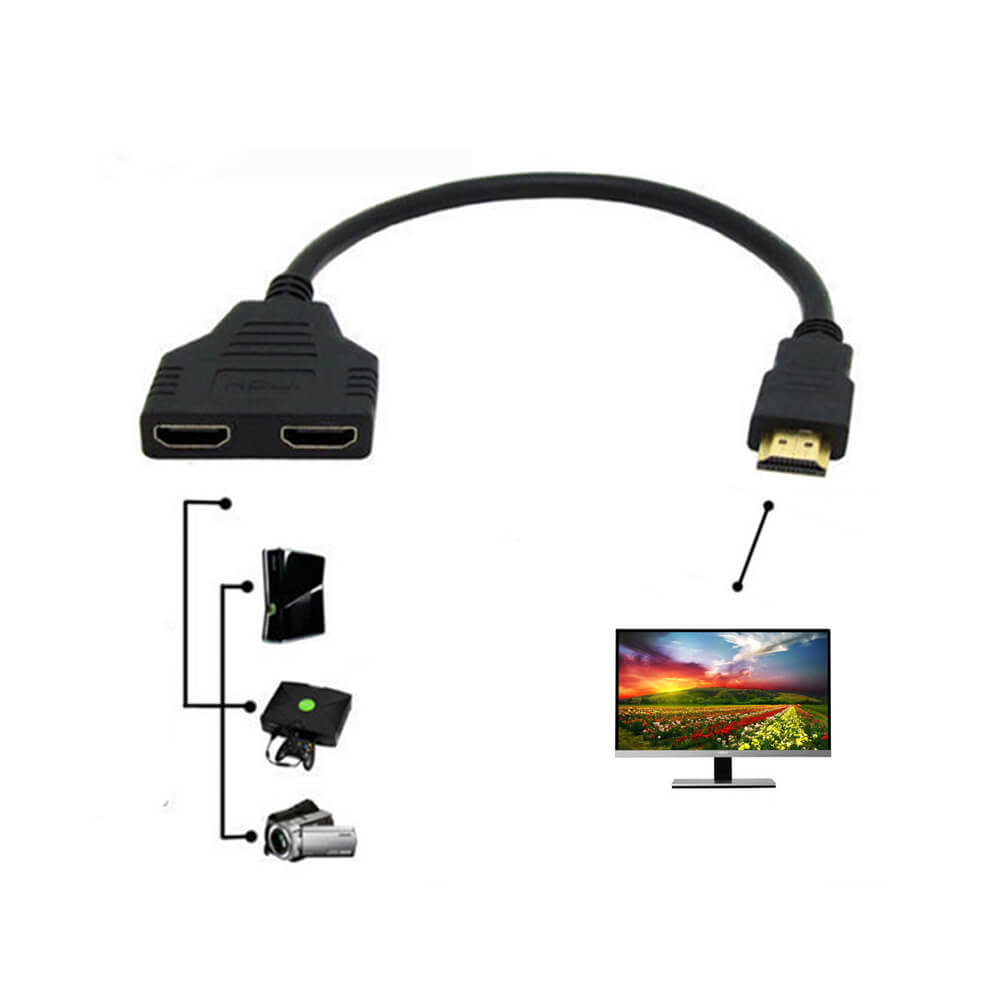 2 Port Kablolu Hdmi Çoklayıcı Switch - 2 Giriş 1 Çıkış Çoğaltıcı
