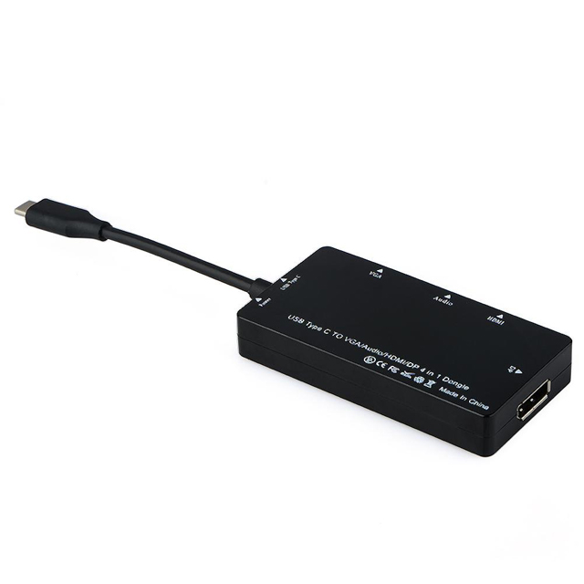 Usb 3.1 Type C To Hdmi Vga Displayport Ses Combo Çevirici 4 In 1