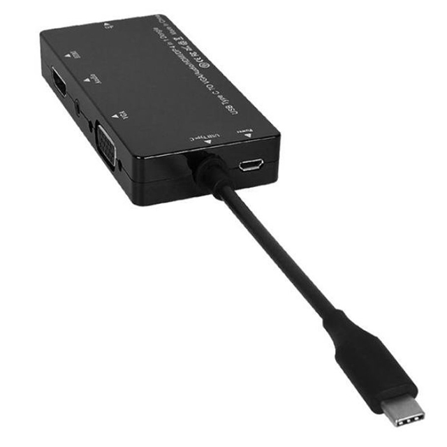 Usb 3.1 Type C To Hdmi Vga Displayport Ses Combo Çevirici 4 In 1