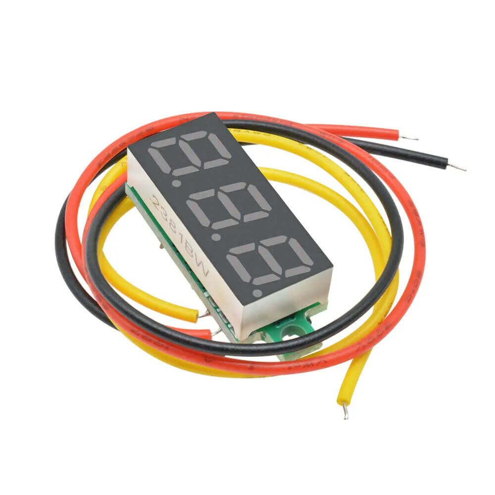 0.28'' inch Dc 0-100V Mini Digital Voltmetre 3 Kablolu Mavi