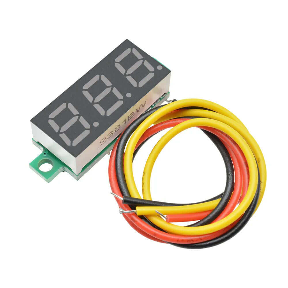 0.28'' inch Dc 0-100V Mini Digital Voltmetre 3 Kablolu Mavi
