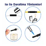Isı Shrink Boru Daralan Makaron Kablo Yalıtım - 580 Adet 16 Boy