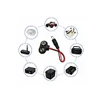9V Pil Başlığı 9 Volt Dişi Pil Soketli Erkek Jaklı Kablo