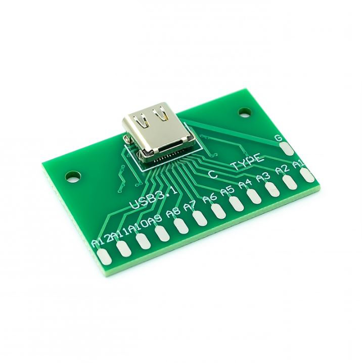 Usb Type-C Usb 3.1 Type C Dişi Adaptör Konnektör-40*25Mm-24 Pin