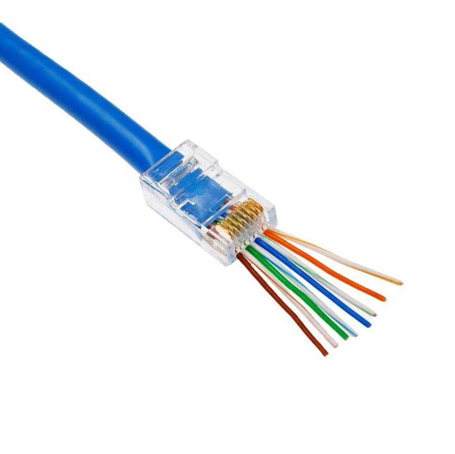 EZ RJ45 Cat5/Cat6 Yeni Nesil Konnektör-Delikli Konnektör