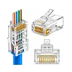EZ RJ45 Cat5/Cat6 Yeni Nesil Konnektör-Delikli Konnektör