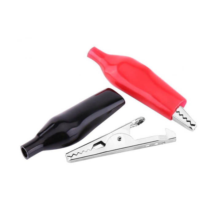 Timsah Ağızlı Klips Krokodil - 2 Li Set - Kırmızı + Siyah - 2.8Cm