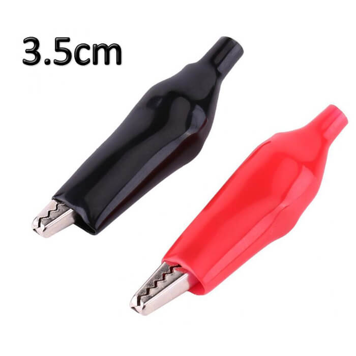 Timsah Ağızlı Klips Krokodil - 2 Li Set - Kırmızı + Siyah - 3.5Cm