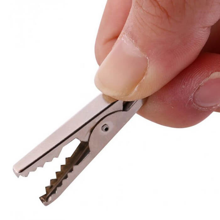 Timsah Ağızlı Klips Krokodil - 2 Li Set - Kırmızı + Siyah - 3.5Cm