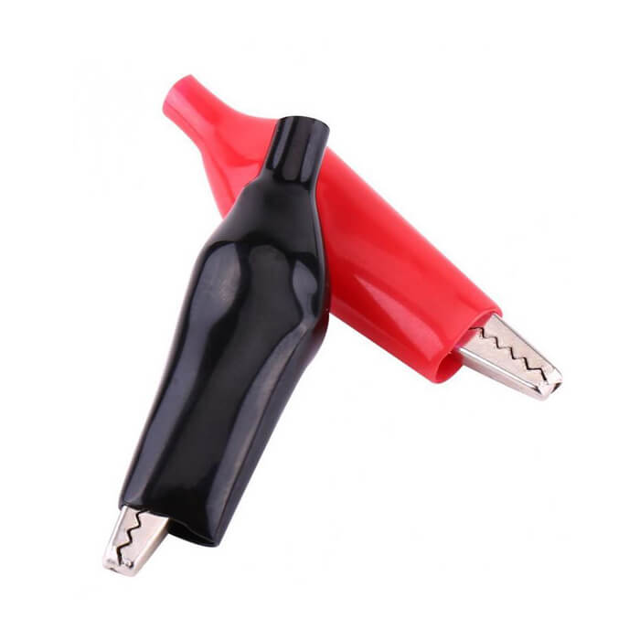 Timsah Ağızlı Klips Krokodil - 2 Li Set - Kırmızı + Siyah - 4.5Cm
