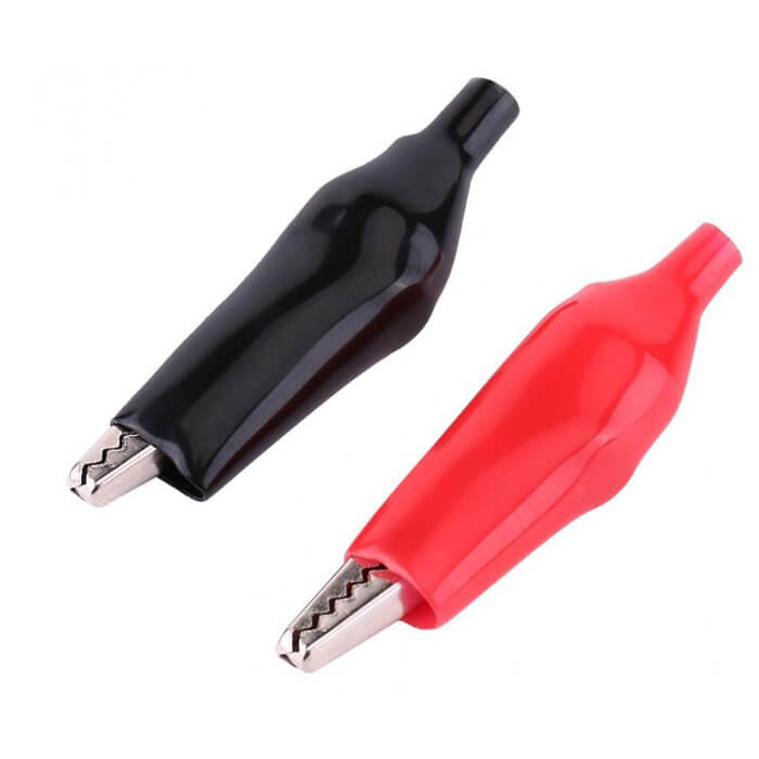 Timsah Ağızlı Klips Krokodil - 2 Li Set - Kırmızı + Siyah - 4.5Cm