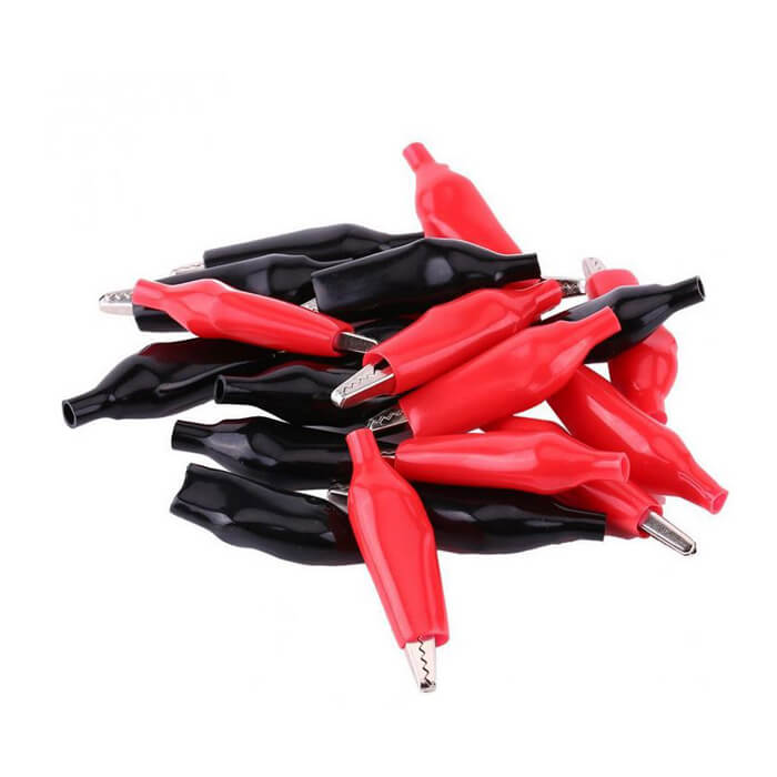 Timsah Ağızlı Klips Krokodil - 2 Li Set - Kırmızı + Siyah - 4.5Cm