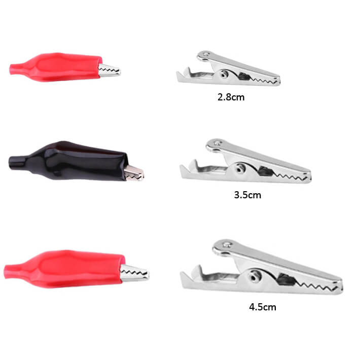 Timsah Ağızlı Klips Krokodil - 2 Li Set - Kırmızı + Siyah - 4.5Cm