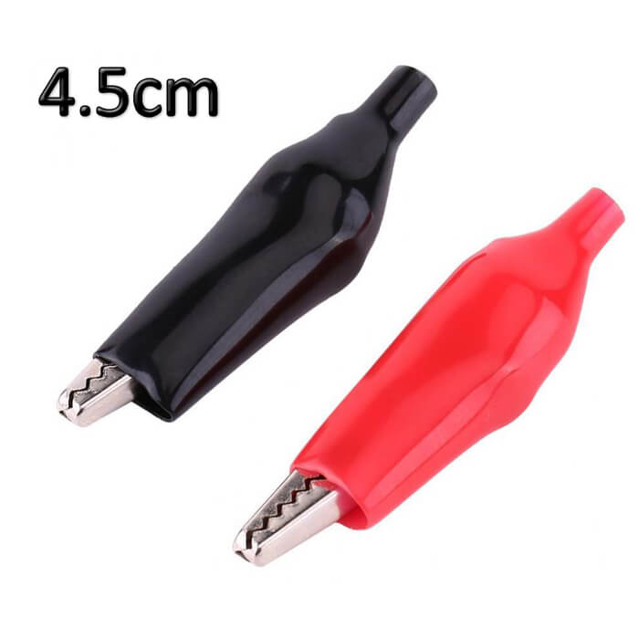 Timsah Ağızlı Klips Krokodil - 2 Li Set - Kırmızı + Siyah - 4.5Cm