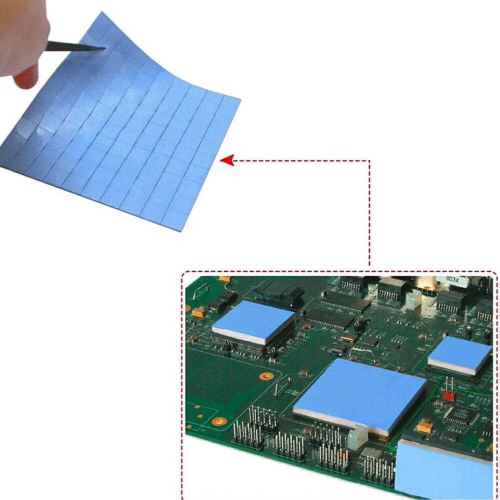 3.0Mm x 100 x 100Mm Chipset Soğutucu Termal Pad Ped 10 x 10Mm Kesilmiş