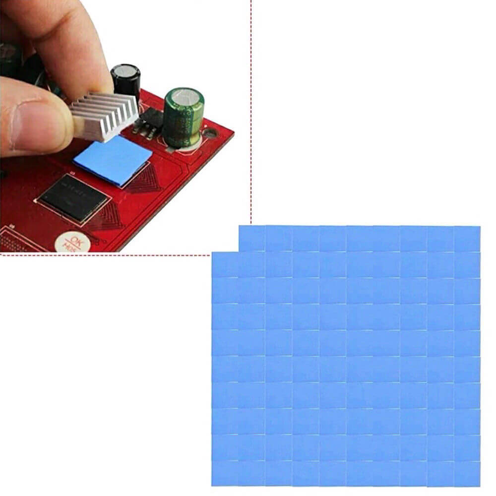 3.0Mm x 100 x 100Mm Chipset Soğutucu Termal Pad Ped 10 x 10Mm Kesilmiş