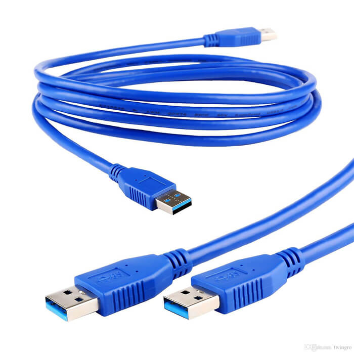 Usb 3.0 Erkek Erkek Kablo Mavi - Iki Ucu Erkek Usb Kablo - 3 Mt