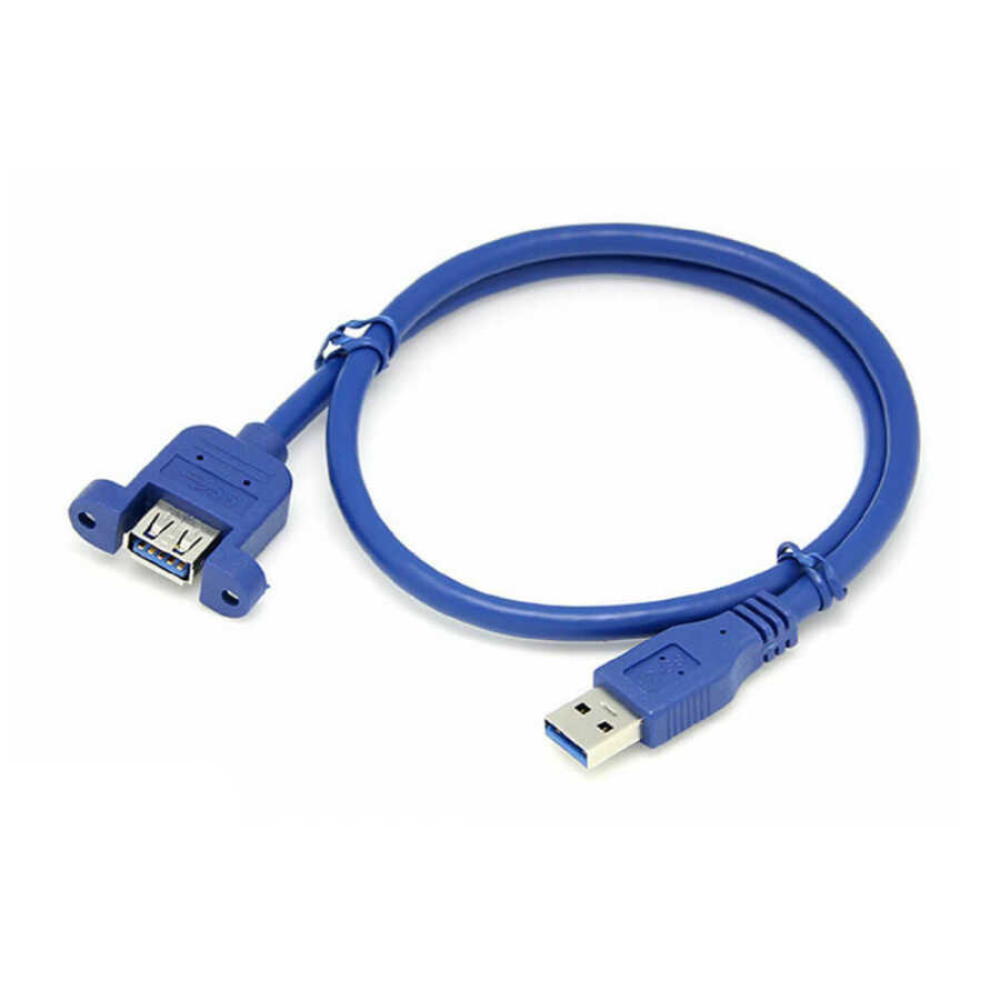 USB 3.0 Panel Tipi Erkek Dişi Uzatma Kablosu - Panel Mount - 30cm