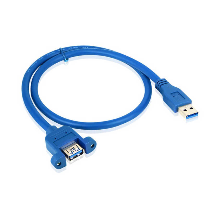 USB 3.0 Panel Tipi Erkek Dişi Uzatma Kablosu - Panel Mount - 30cm