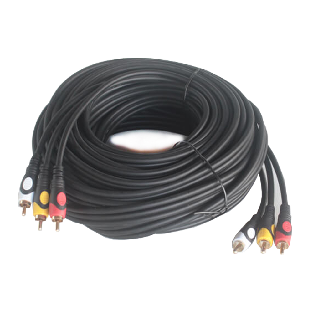 10M 3 Rca To 3Rca Ses Video Sinyal Kablosu - Özel Bakır Seri