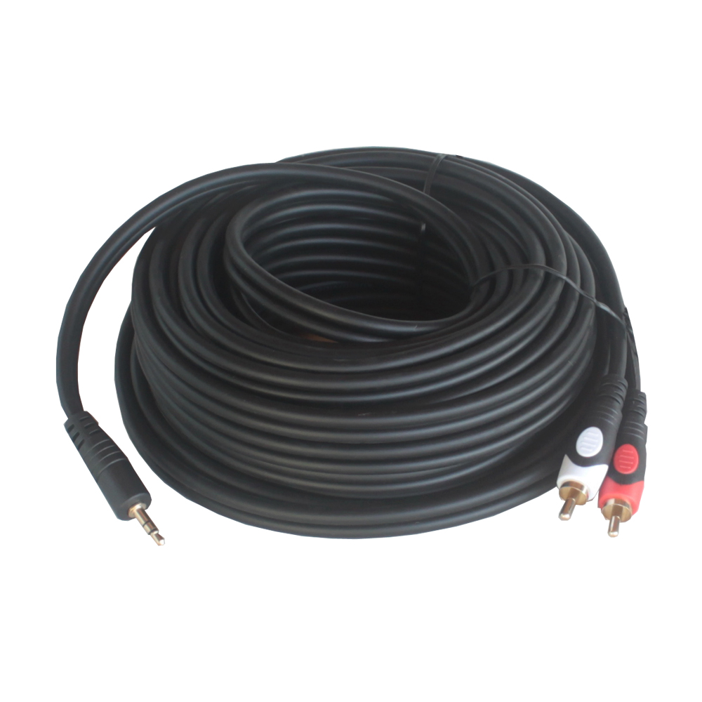 10M Stereo To 2 Rca Ses Kablosu - Özel Bakır Seri - 10 Metre