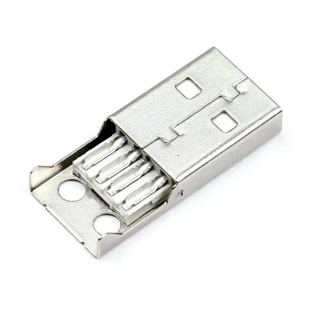Usb A Erkek Konnektör - Lehim Tipi - Plastik - Usb Erkek Söket