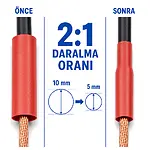 Isı Shrink Boru Daralan Makaron Kablo Yalıtım Seti 328 Adet 8 Boy