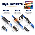 Isı Shrink Boru Daralan Makaron Kablo Yalıtım Seti 328 Adet 8 Boy