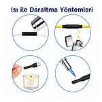 Isı Shrink Boru Daralan Makaron Kablo Yalıtım Seti 328 Adet 8 Boy