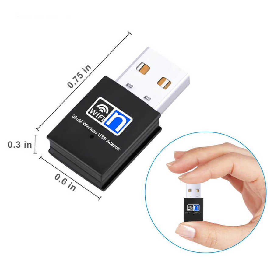 300Mbps Wireless USB Wi-Fi Adaptör Dongle Network Lan Aparatı