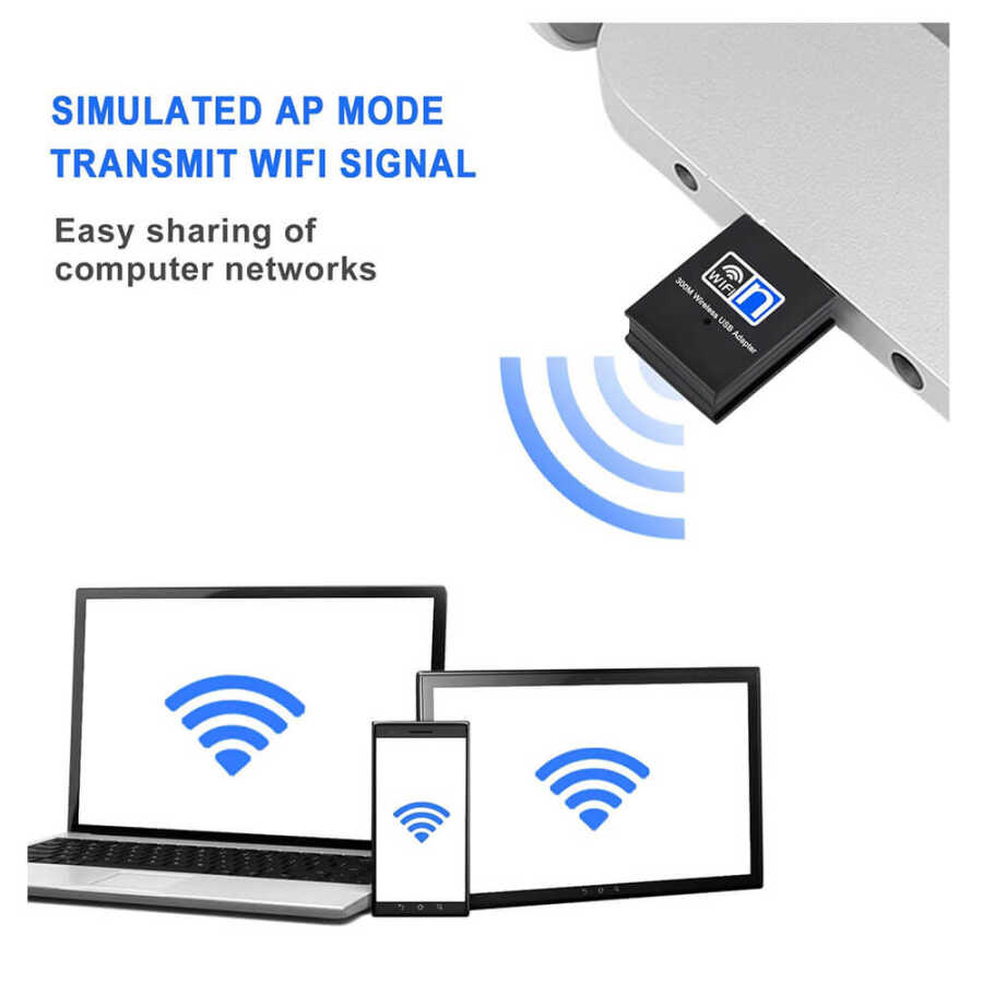 300Mbps Wireless USB Wi-Fi Adaptör Dongle Network Lan Aparatı