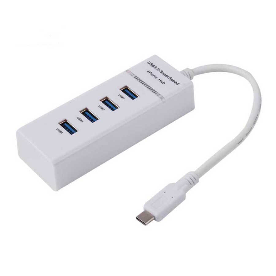 USB Type C to 4 Port Usb 3.0 Çevirici Hub Çoklayıcı Type-C