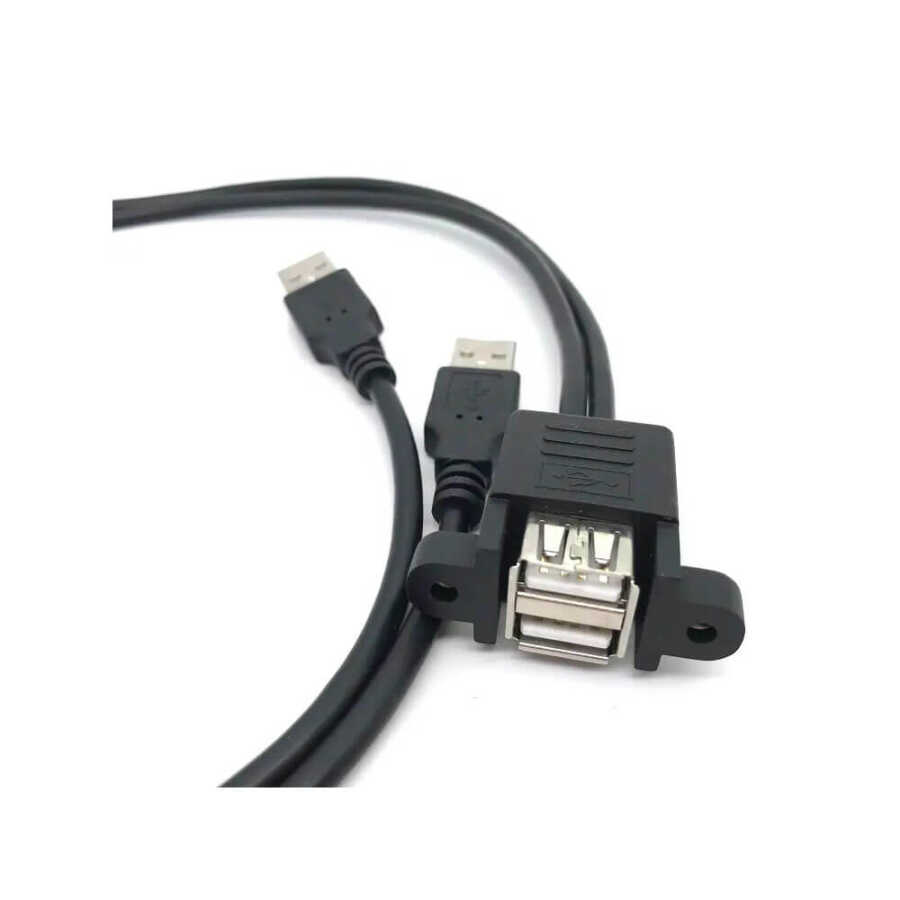 2x USB A Erkek to 2x USB A Dişi Panel Tipi Kablo - 30cm