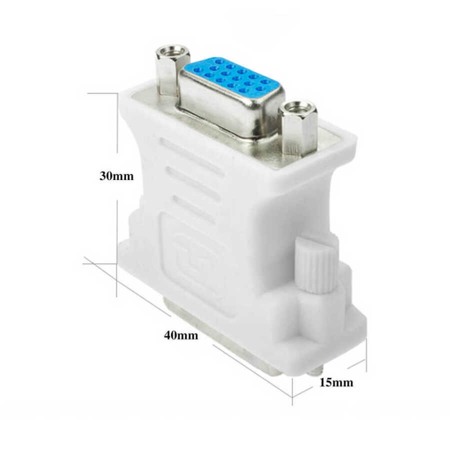 Dvi 24+5 Erkek to Vga Dişi Çevirici Dönüştürücü - Dvi Vga Adaptör