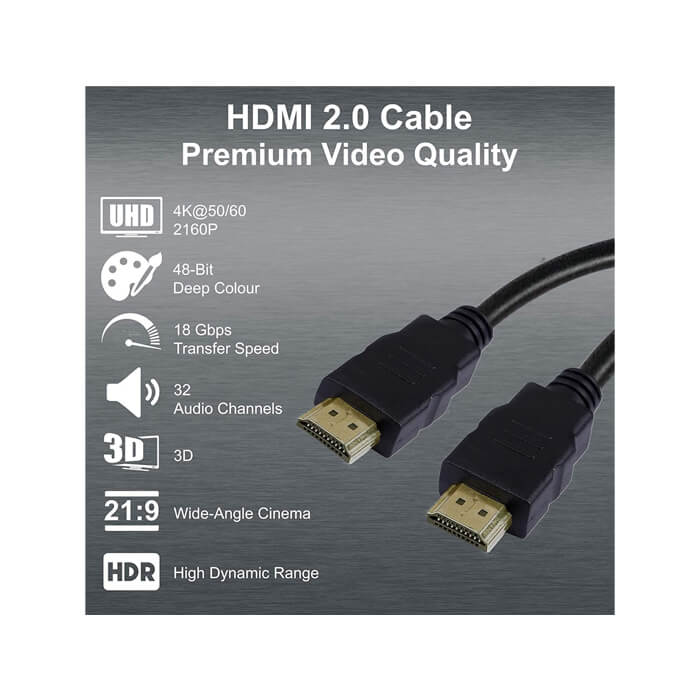 4K 1M Metre 4K 3D Ultra Hd Ethernet Destekli Altın Uç Hdmi Kablo