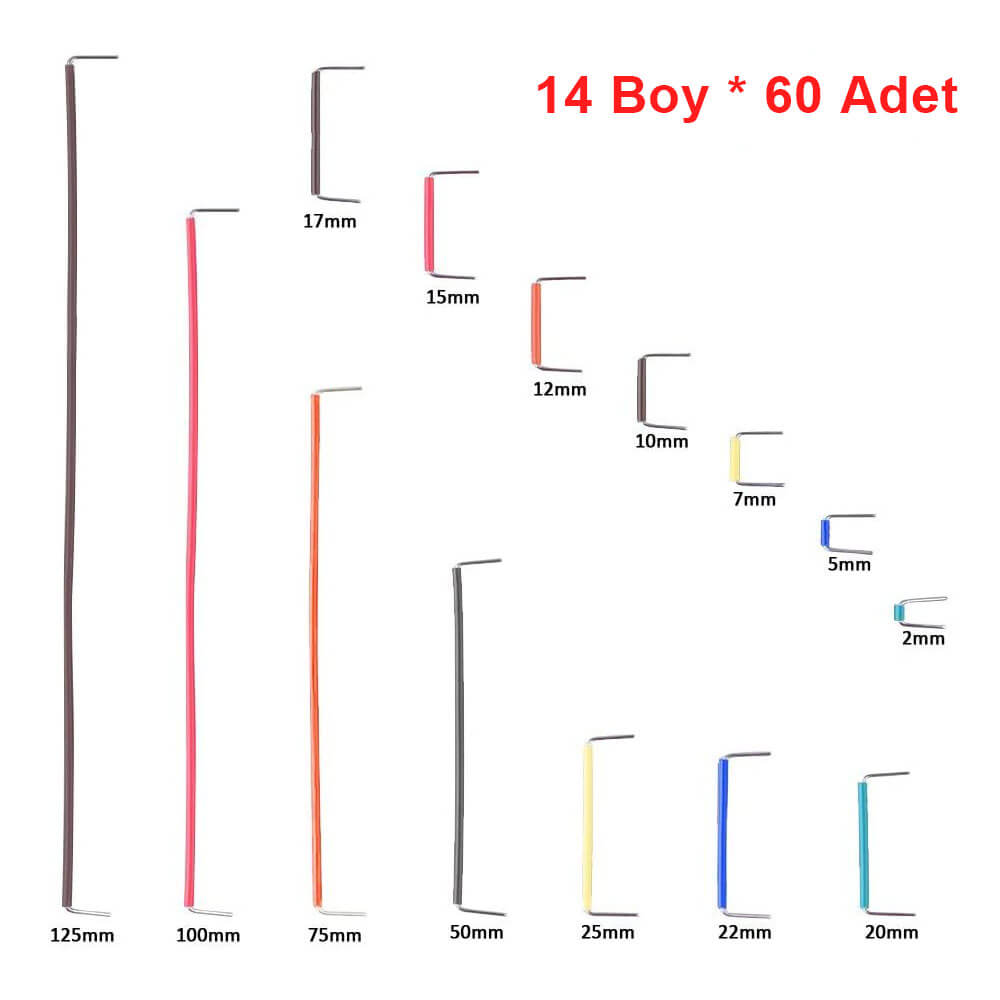 840 Adet 14 Boy Breadboard Jumper Uçları Açık Kesilmiş Tel Kablo