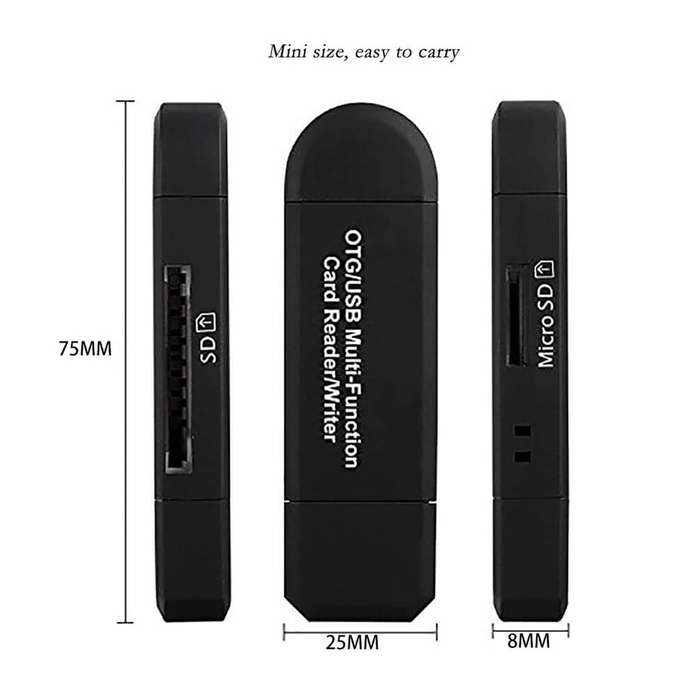 Type C / Micro Usb / Usb Çoklu Kart Okuyucu - Otg Çevirici
