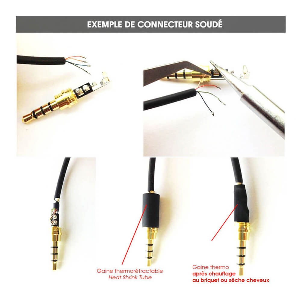 3.5Mm Stereo Jack Metal 3 Pin 4 Boğumlu Erkek Konnektör - TRRS Lehim Tipi Jak - Gri