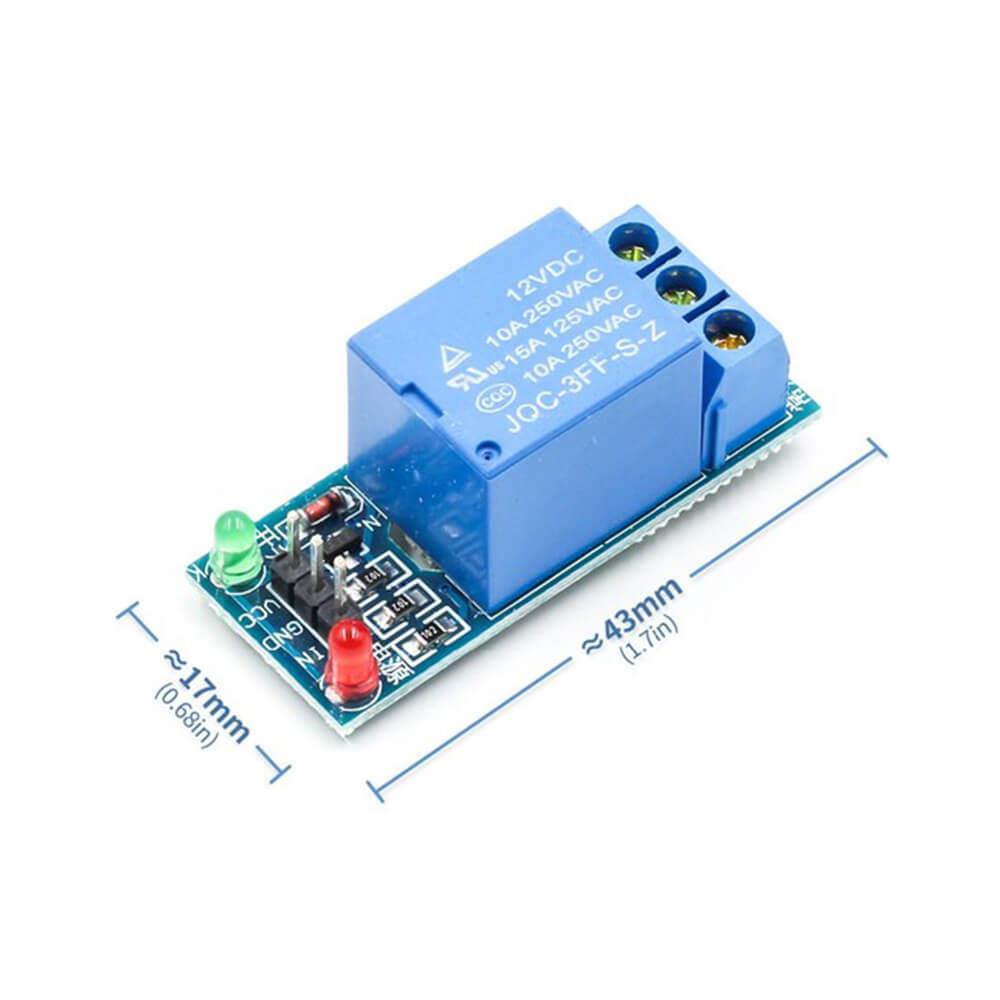 1 Kanal 12V Röle Kartı (Led'Li) ,Tekli 12V Röle Modülü