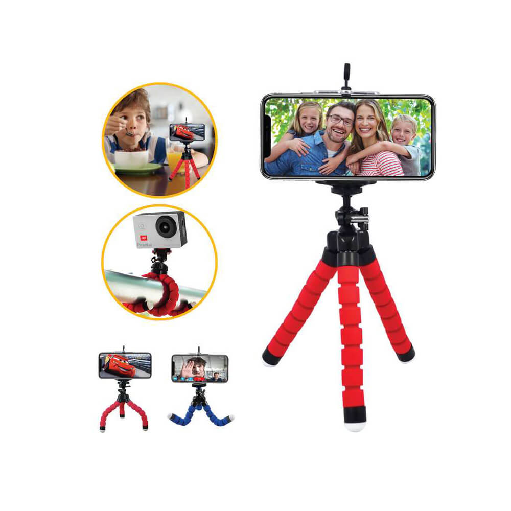 Iphone Huawei Samsung Xiaomi Sony Mini Ahtapot Tripod Kırmızı
