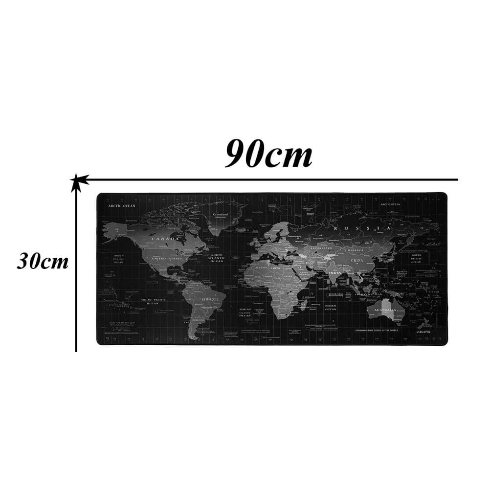 Dünya Atlası XL Büyük Boy Oyuncu Gamer Gaming Mouse Pad Kaydırmaz Taban 90X30 Cm