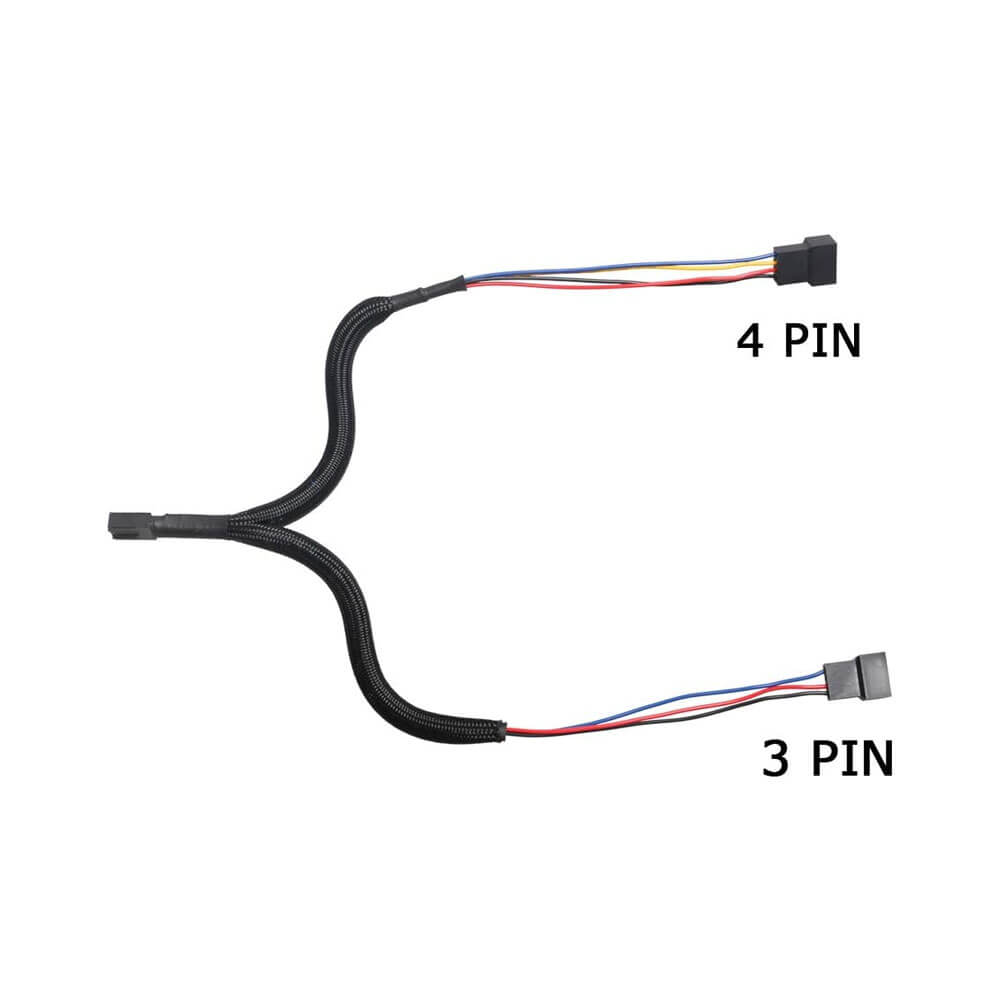 Fan Çoklayıcı Y Pwm Splitter Kablosu 4Pin Dişi 4Pin - 3Pin Erkek