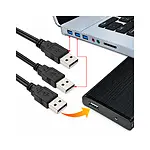 Harici Disk HDD Harddisk USB Y Kablo 3 Uçlu Veri Bağlantı