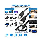 Harici Disk HDD Harddisk USB Y Kablo 3 Uçlu Veri Bağlantı